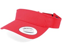 Curved Red Visor - Yupoong