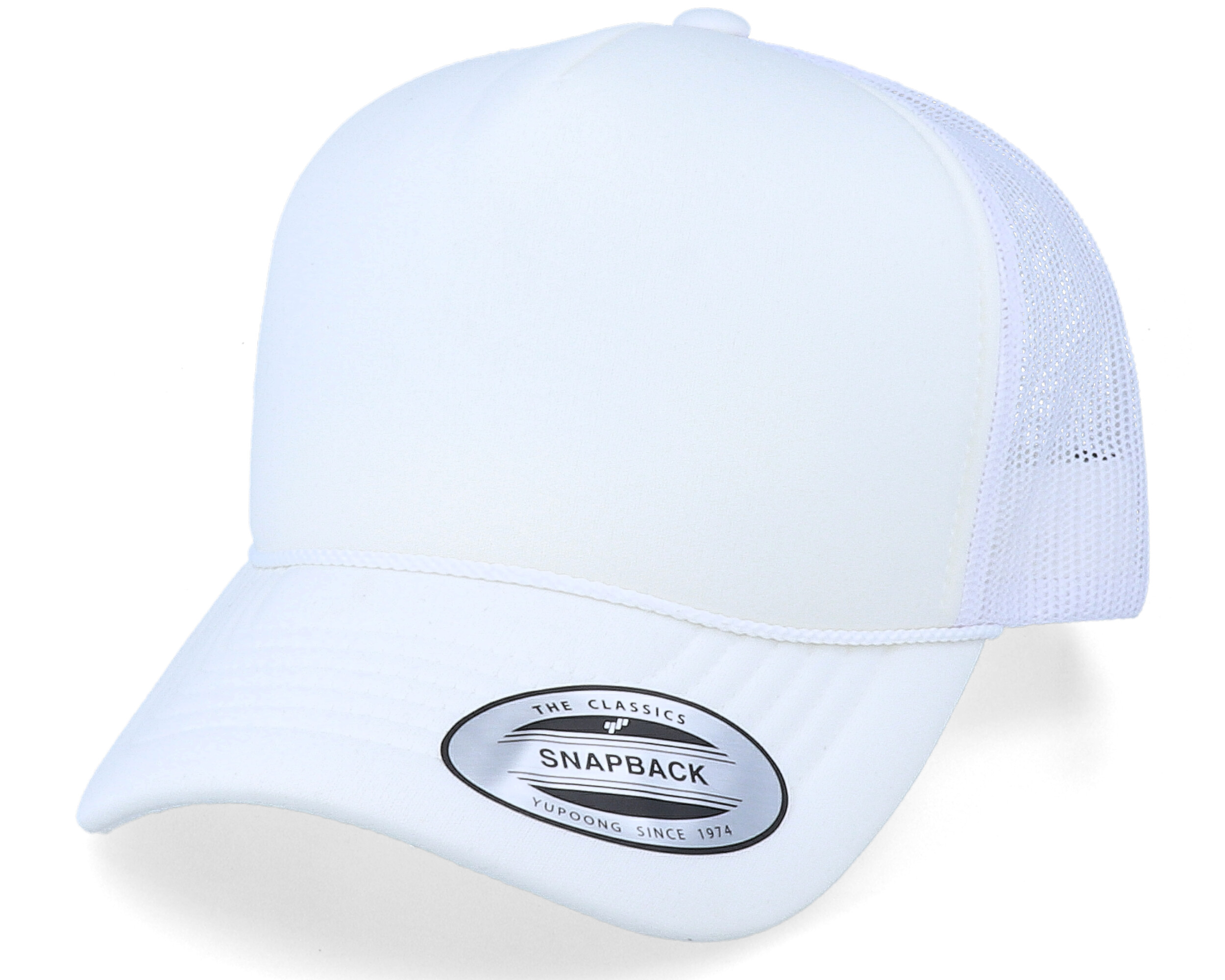 Foam Blank White Trucker Yupoong Cap 