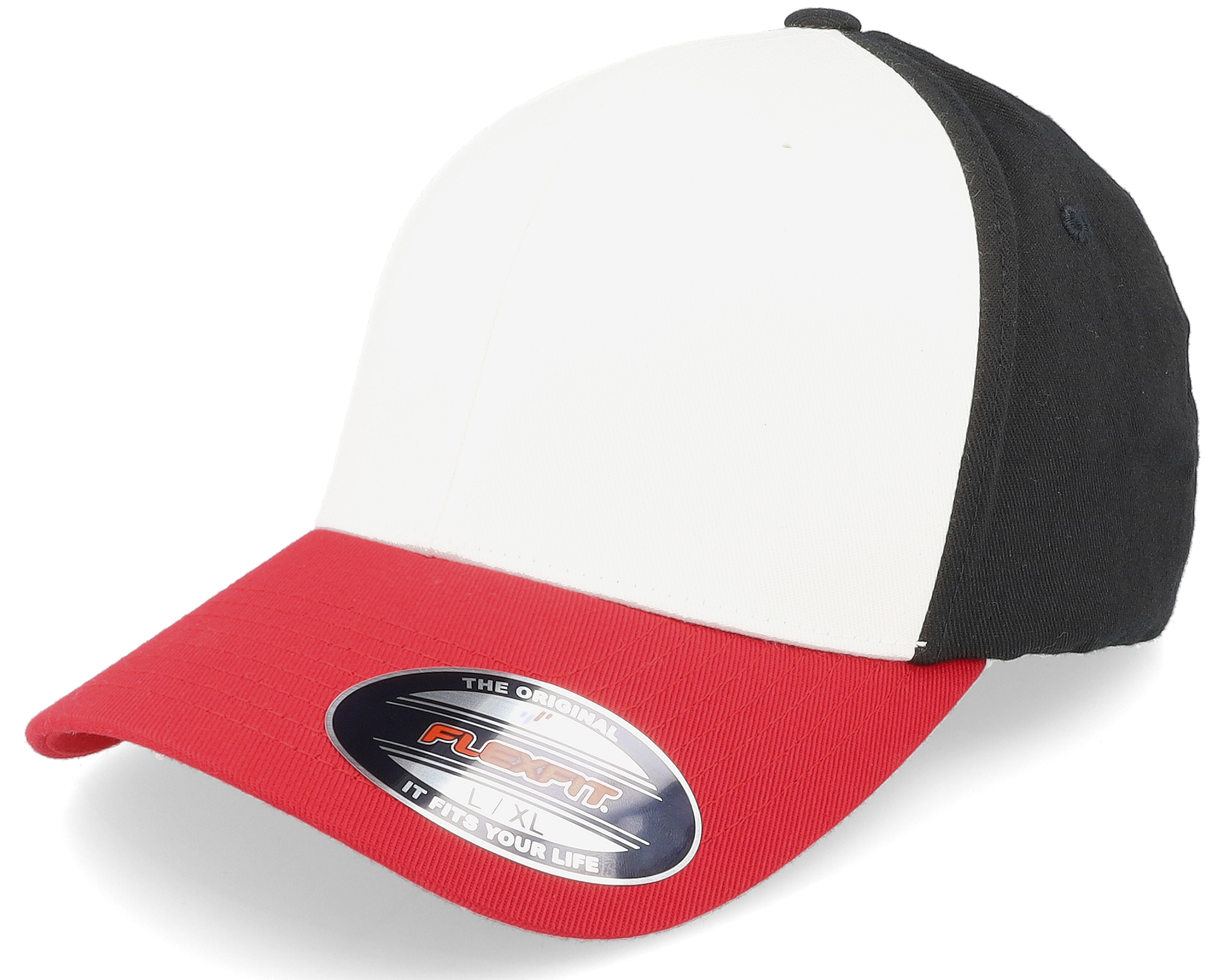 White/Red/Black 3-tone cap - Flexfit Flexfit