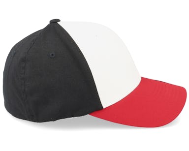 White/Red/Black 3-tone Flexfit - Flexfit cap
