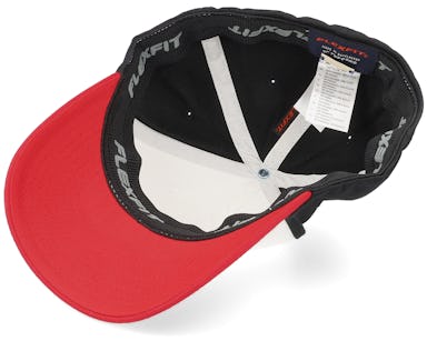 White/Red/Black 3-tone Flexfit cap - Flexfit