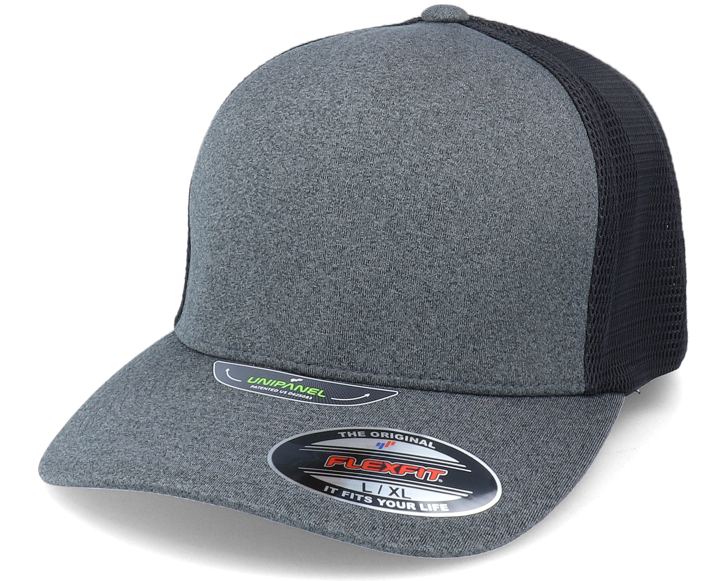 Unipanel Dark Grey/Black Trucker Flexfit - Flexfit cap