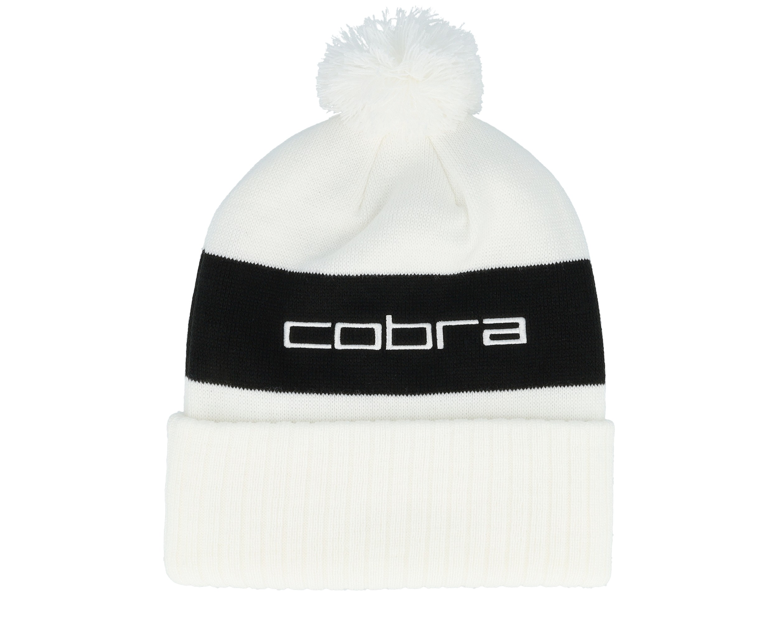 Produktfoto för Cobra - Vit pom Beanie - Beanie White Pom @ Hatstore