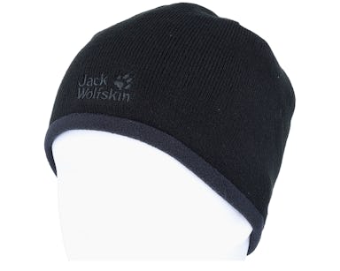 Wolfskin - Black Logo beanie 1 Stormlock Cap Beanie Knit Jack