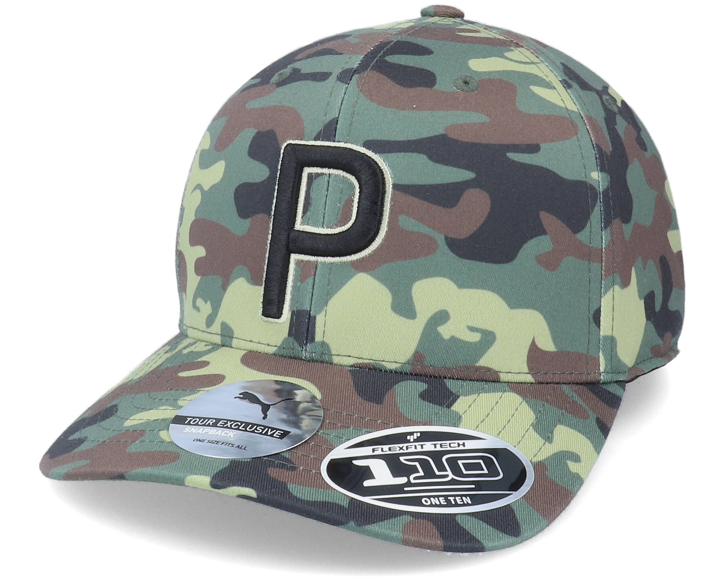 Camo Pattern P Snapback Hat