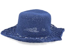Matelot Shell Crochet Brim Ink Blue Sun Hat - Seeberger