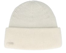 Knit Beanie With Turn-up Off White Cuff - Seeberger