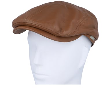 Leather Brown Ivy - Flat Cap Cap Seeberger Cap