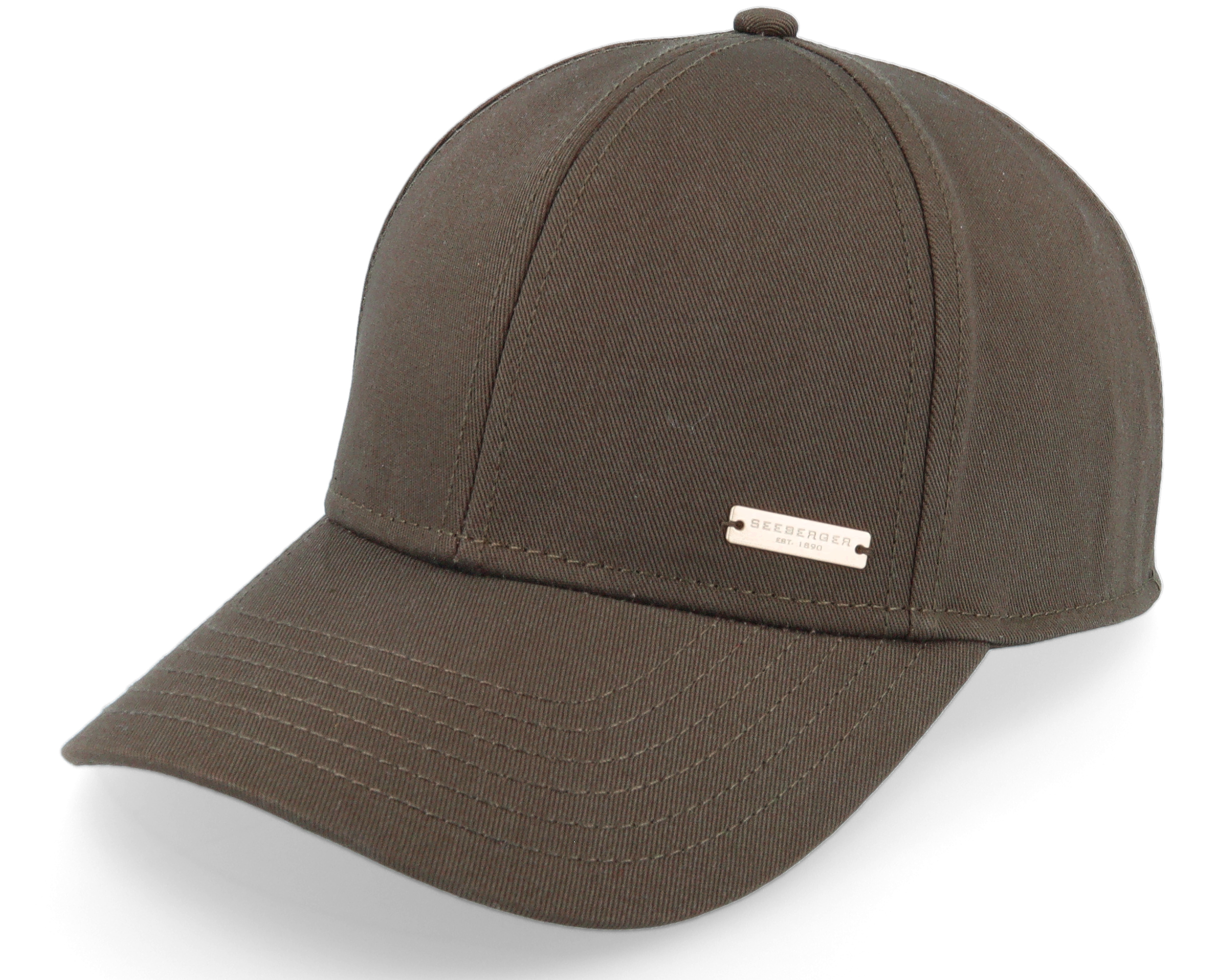 Cotton Fabric Baseball Cap Khaki Adjustable - Seeberger cap | Baseball Caps