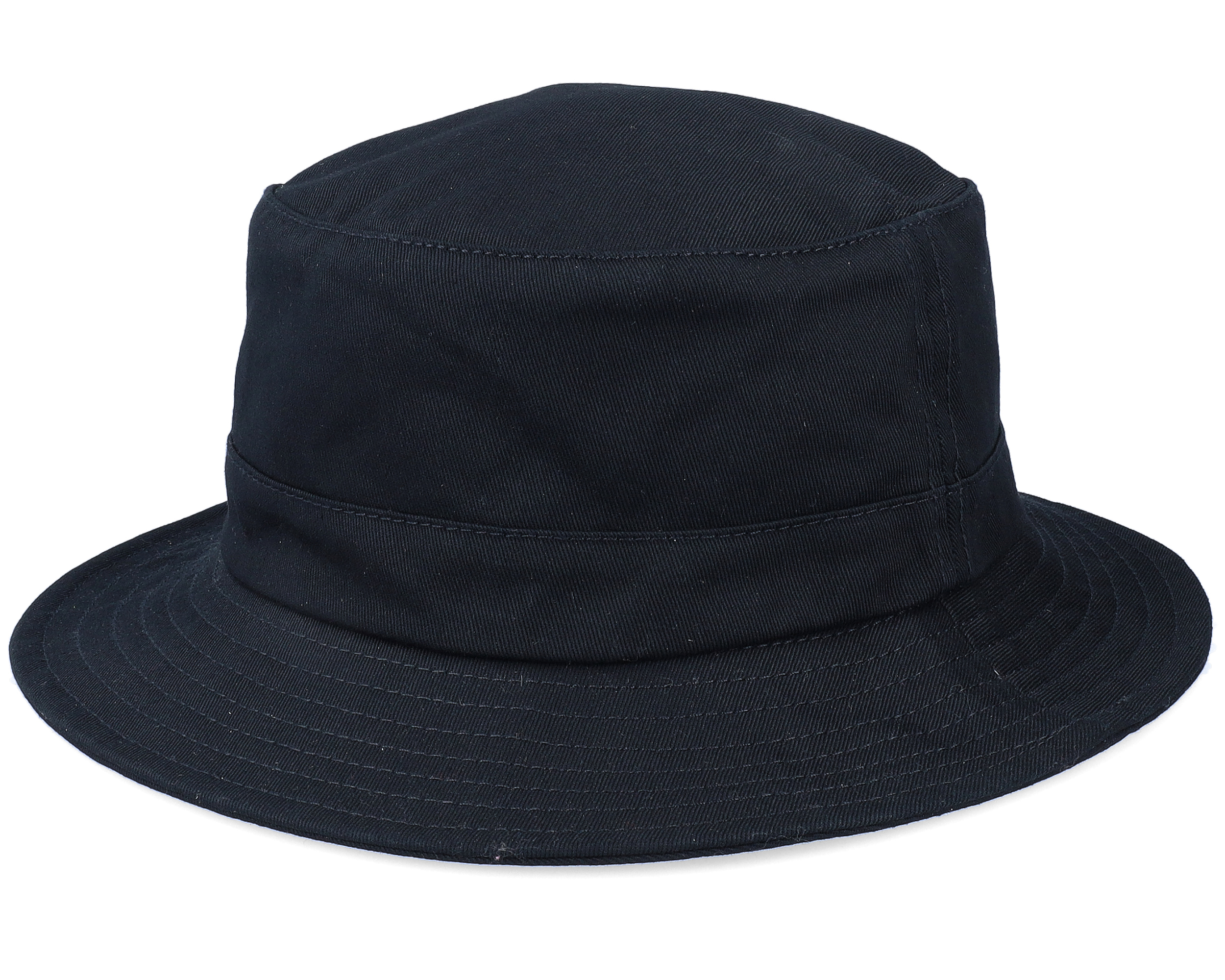 In Cotton Fabric Black Bucket - Seeberger hat | Hatstoreworld.com