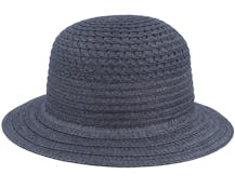 Cloche In Braid Mix Black Bucket Straw Hat - Seeberger