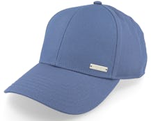 Cotton Fabric Baseball Cap Steel Blue Adjustable - Seeberger
