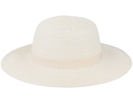 Floppy With Ribbon Trimming Linen-Linen Straw Hat - Seeberger