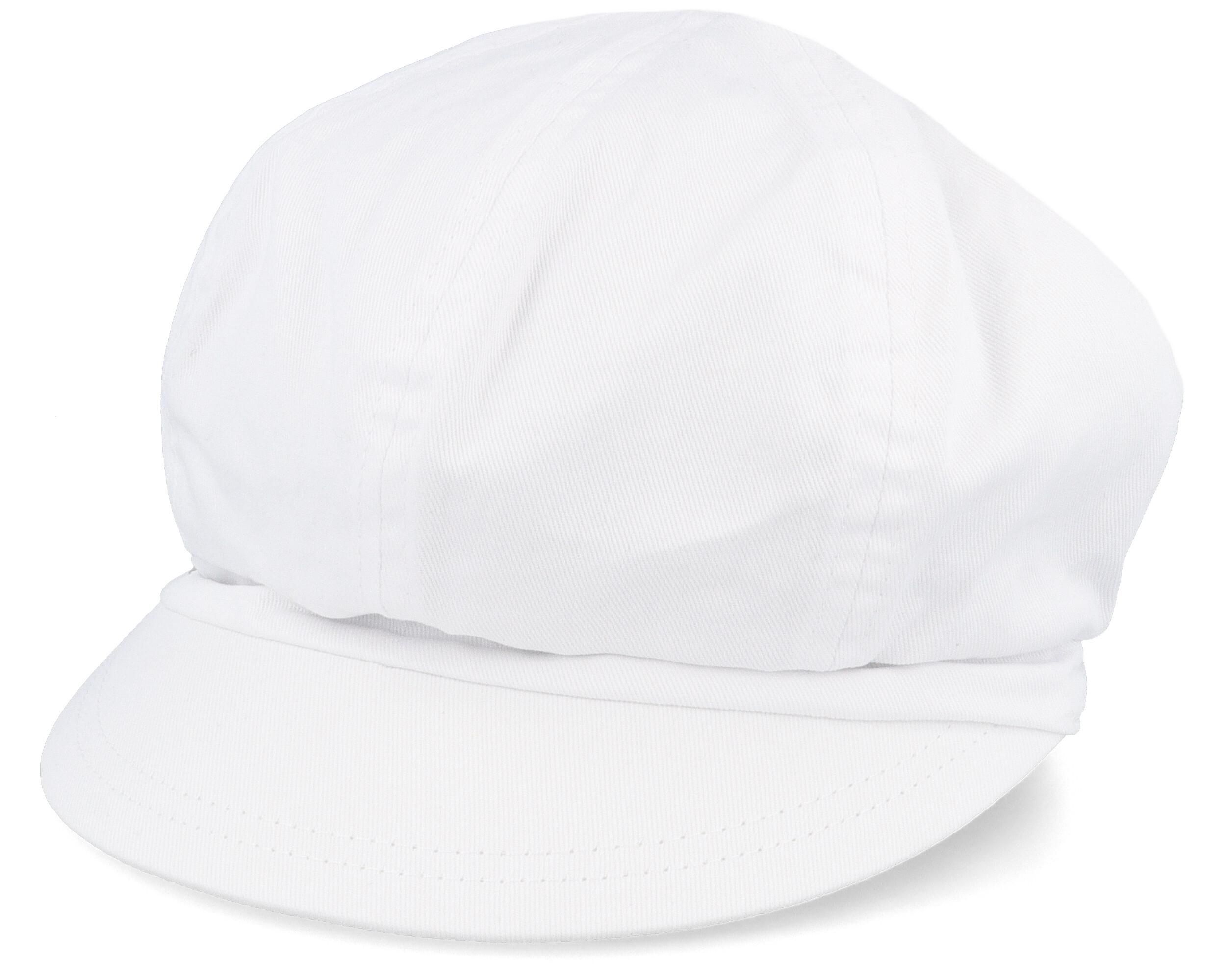 Balloon Cap In Cotton Fabric White Vega Cap Seeberger
