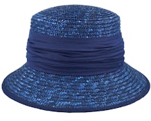 Cloche In Straw Braid  Ink-Blue Bucket - Seeberger