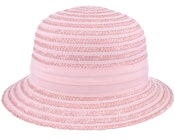 Cloche In Straw Braid Rose Bucket