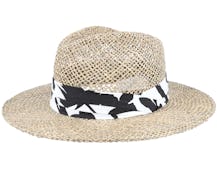 Seagras Fedora With Trimming Nature-Black Straw Hat - Seeberger