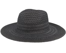 Fedora In Braid Mix Black Straw Hat - Seeberger