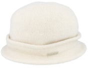 Felt Hat With Bow White Cloche