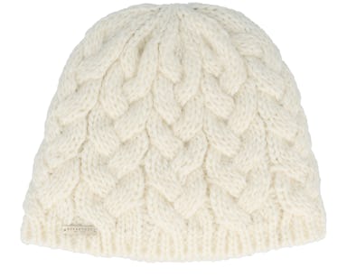Beautiful Cabl Off White Knit Beanie - Seeberger