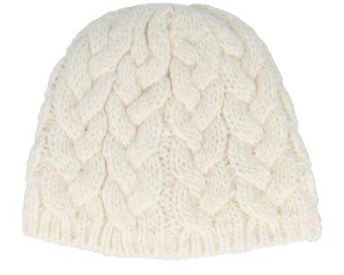 Beautiful Cabl Off White Knit Beanie - Seeberger