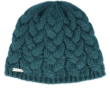 Knit In Beautiful Cabl Forest Green Beanie - Seeberger