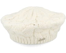 Beautiful Cable Knit Off White Beret - Seeberger