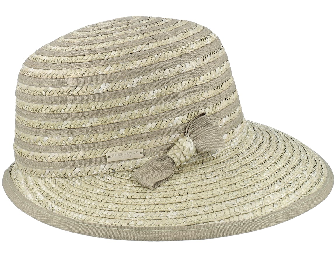 Straw brim visor Beige Straw Hat - Seeberger hat | Hatstoreaustralia.com