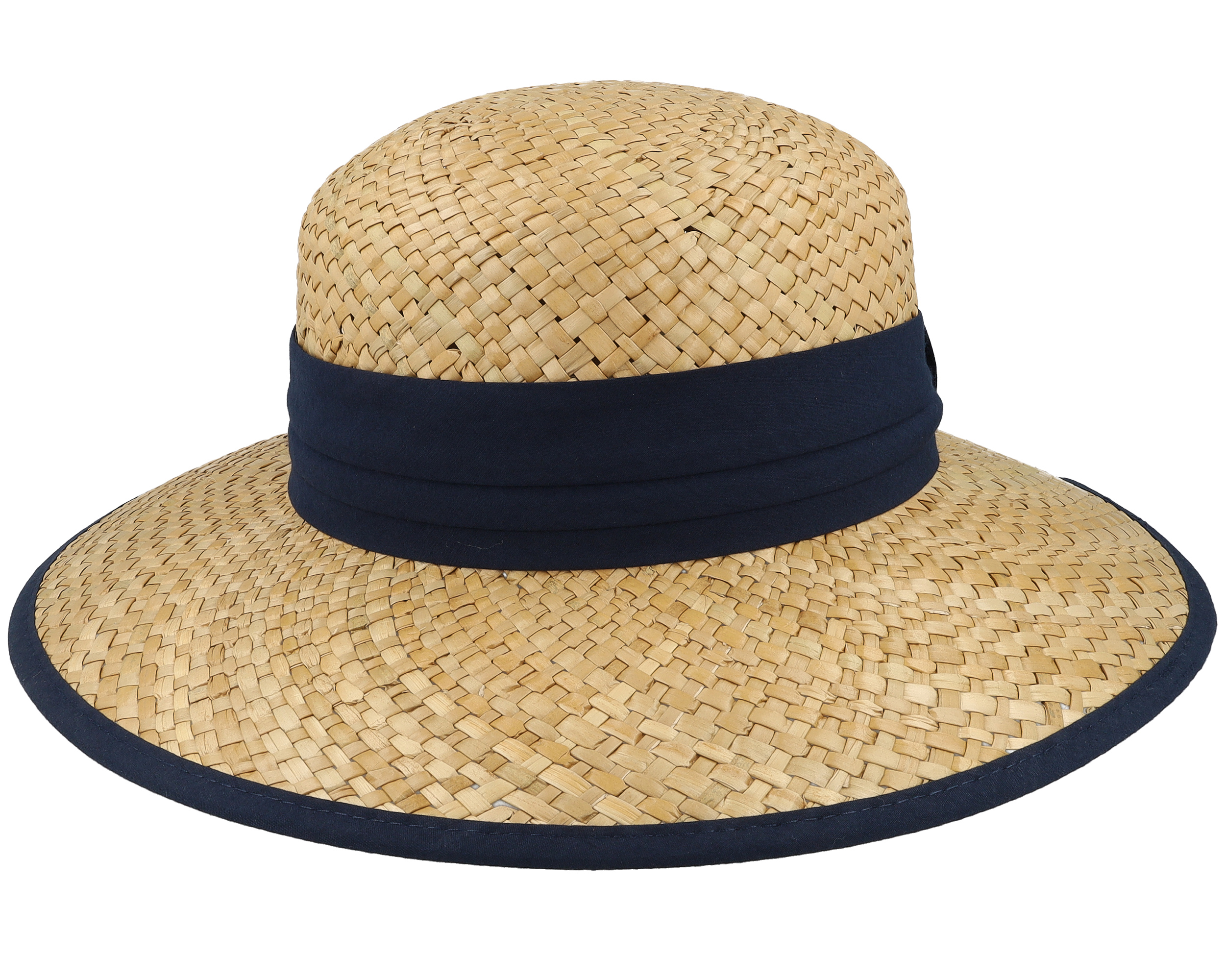 Cloche Natural/Swallow Blue Straw Hat