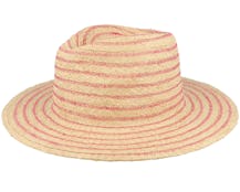 Raffia Fedora Pink/Linen Straw Hat - Seeberger