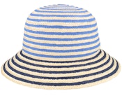 Straw edged clock Linen/Ink Blue Straw Hat
