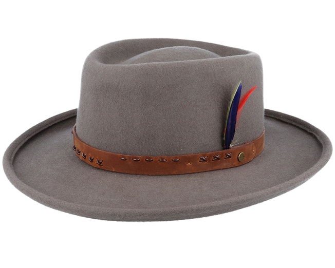 Fashion Western Woolfelt Charcoal Traveler - hatte - Hatstore.dk
