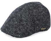 Texas Duck Shape Texas Herringbone Black Flat Cap