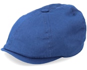 6-Panel Cap Cotton Twill Blue Flat Cap