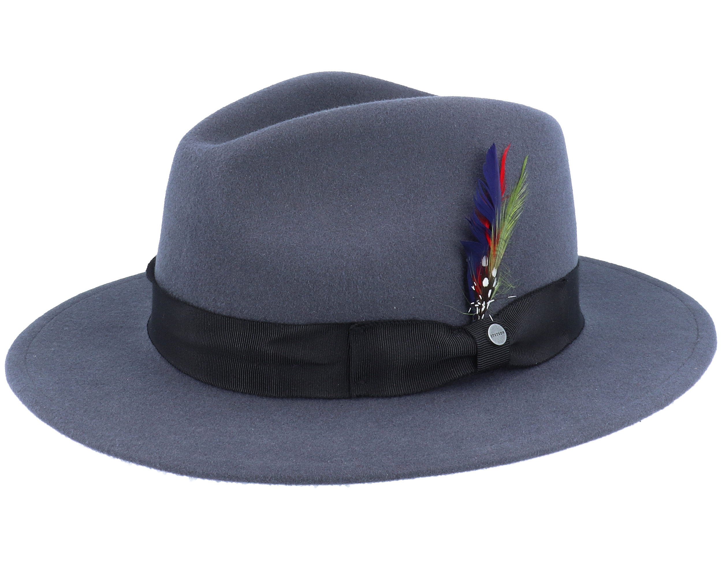 Traveller Woolfelt Charcoal Fedora Stetson hat