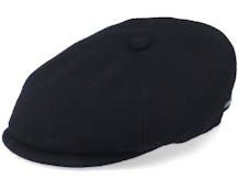 6-Panel Cap Wool/Cashmere Black Flat Cap - Stetson