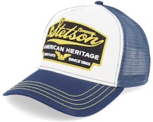 American Heritage White/Navy Trucker - Stetson