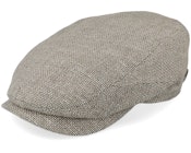 Driver Cap Virgin Wool/Linen Light Grey Flat Cap