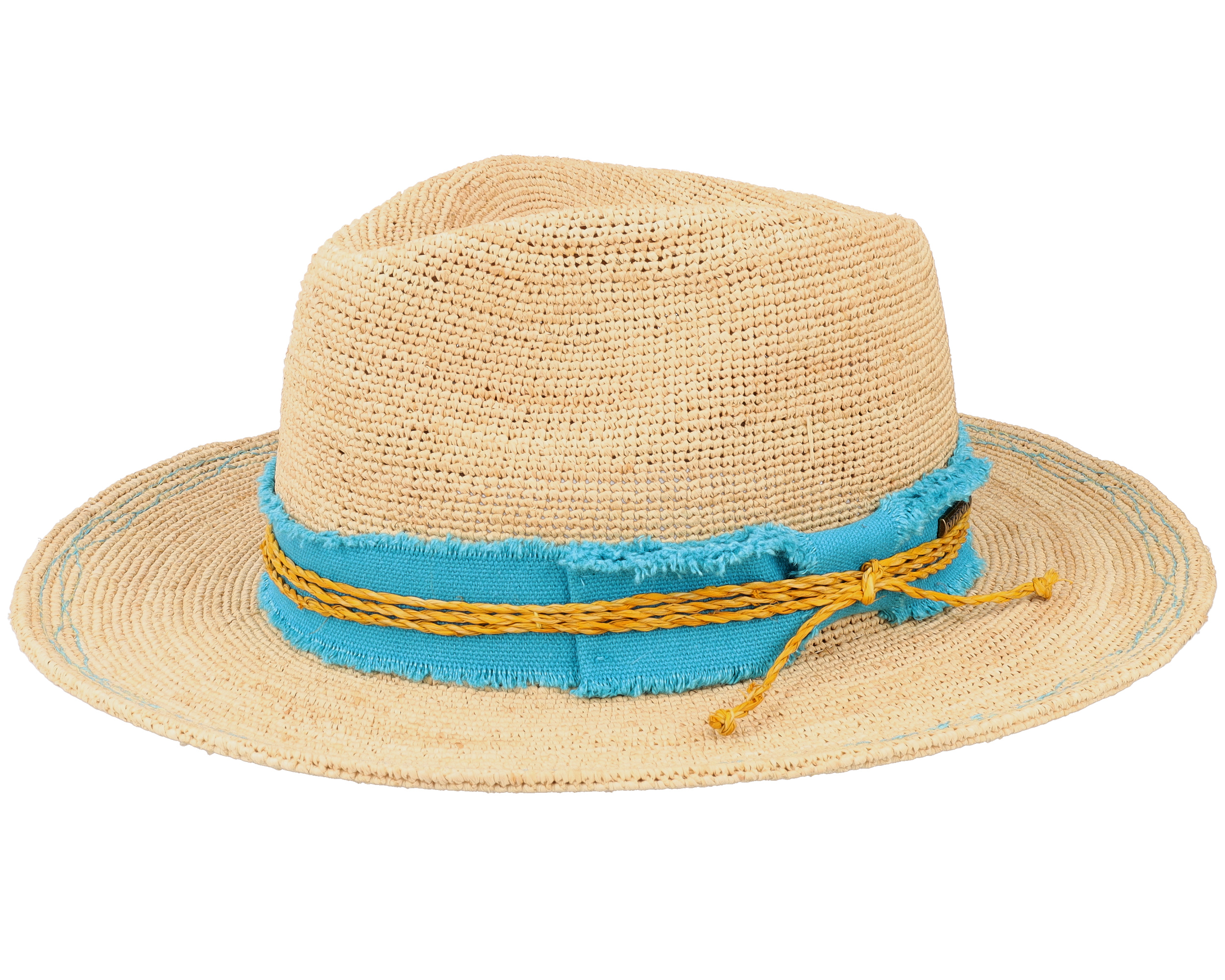 Crochet Light Straw/Teal Traveller - Stetson hat | Hatstoreworld.com