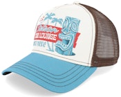 Tiki Lounge White/Teal Trucker