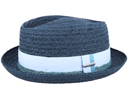 Diamond Raffia Navy Straw Hat - Stetson