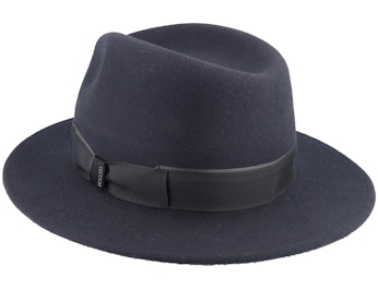 Traveller Woolfelt Navy Fedora - Main Image