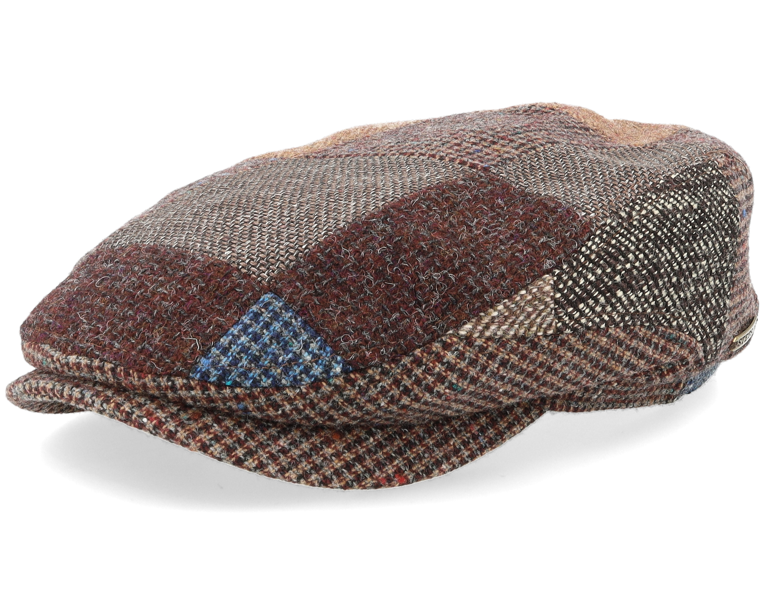 Driver Cap Patchwork Brown Flat Cap Stetson