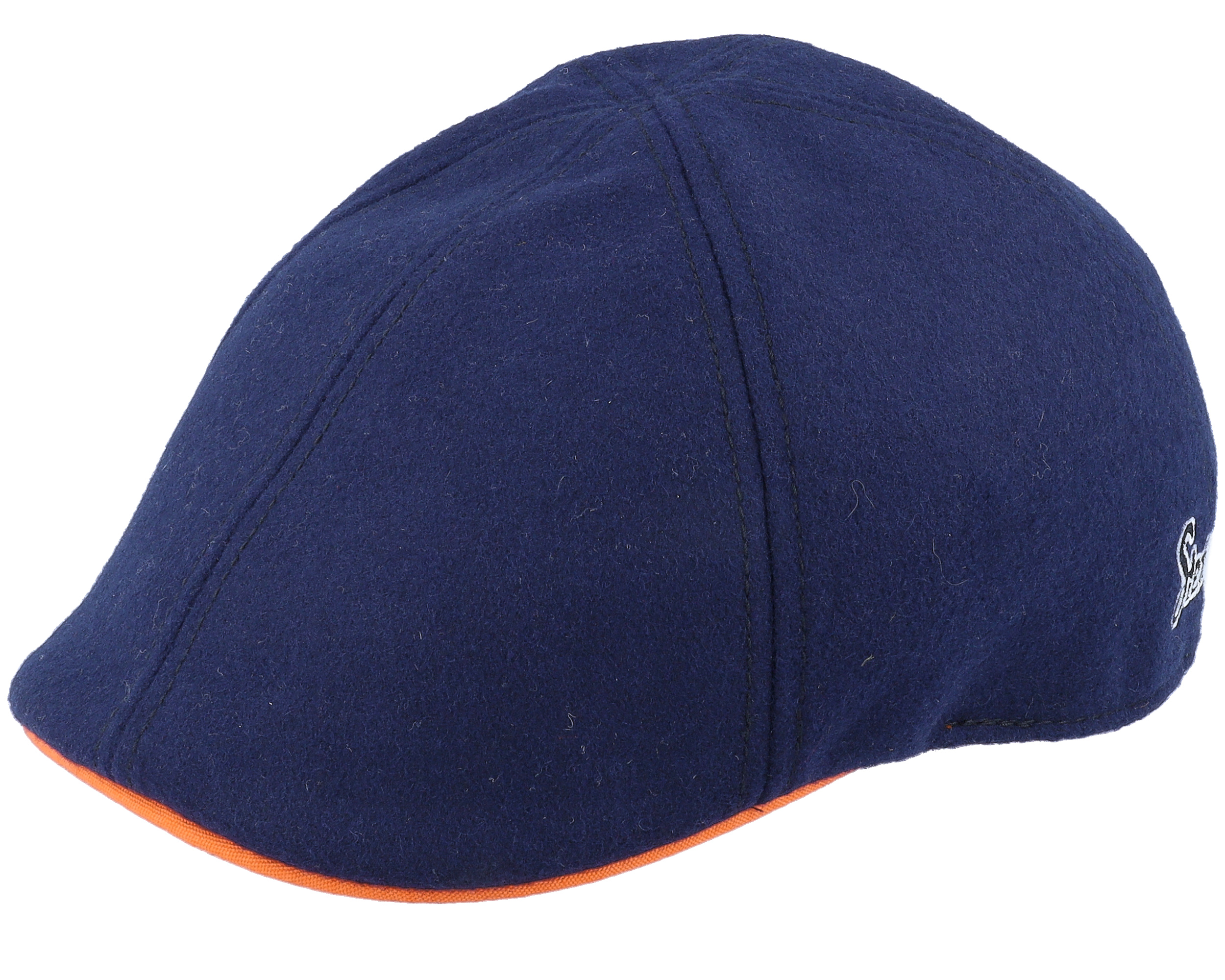 Texas Retro Script Navy Flat Cap Stetson Cap 5679