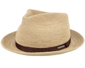 Fedora Raffia Crochet Beige Straw Hat