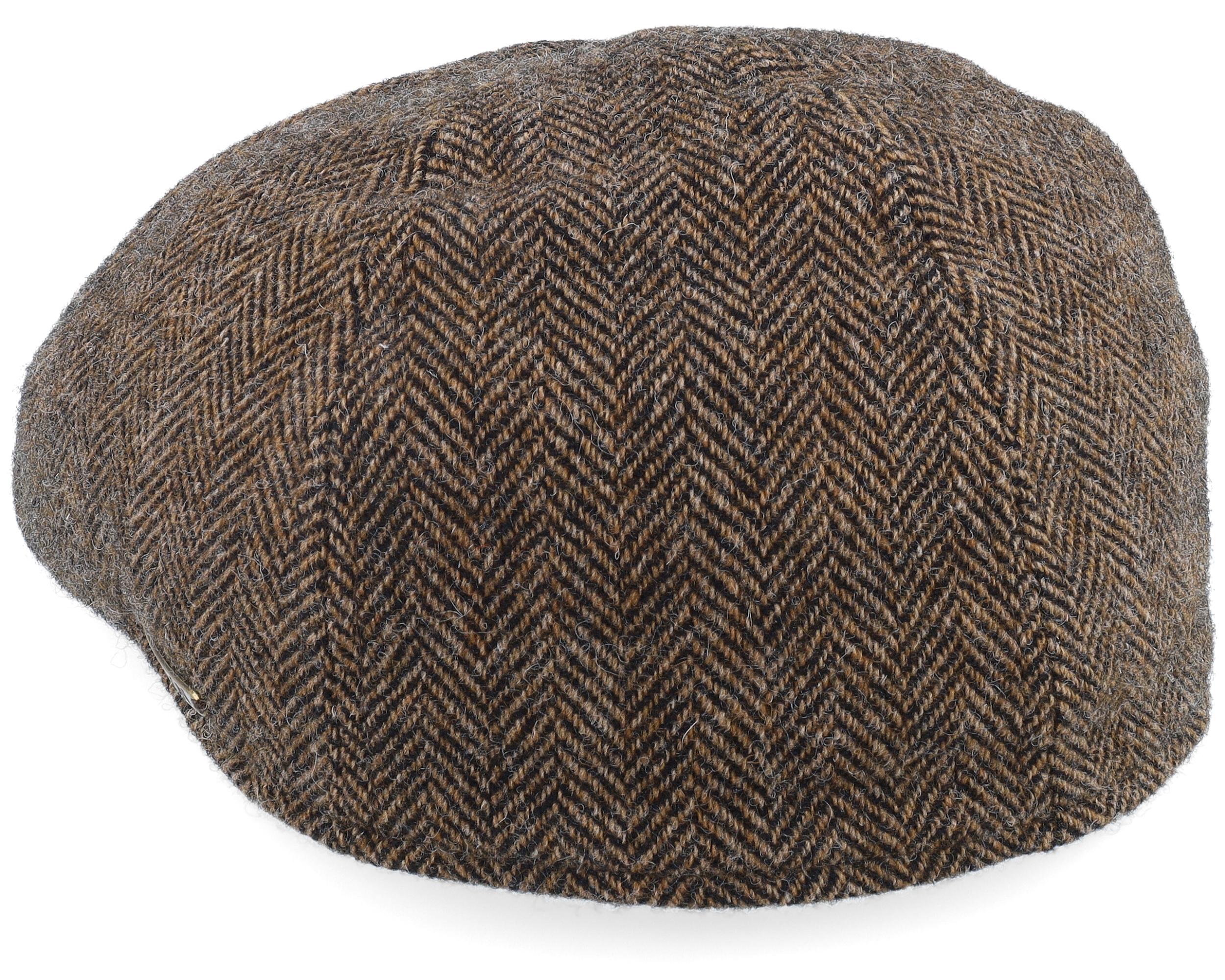 Texas Wool Herringbone Brown Flat Cap Stetson Cap Hatstore