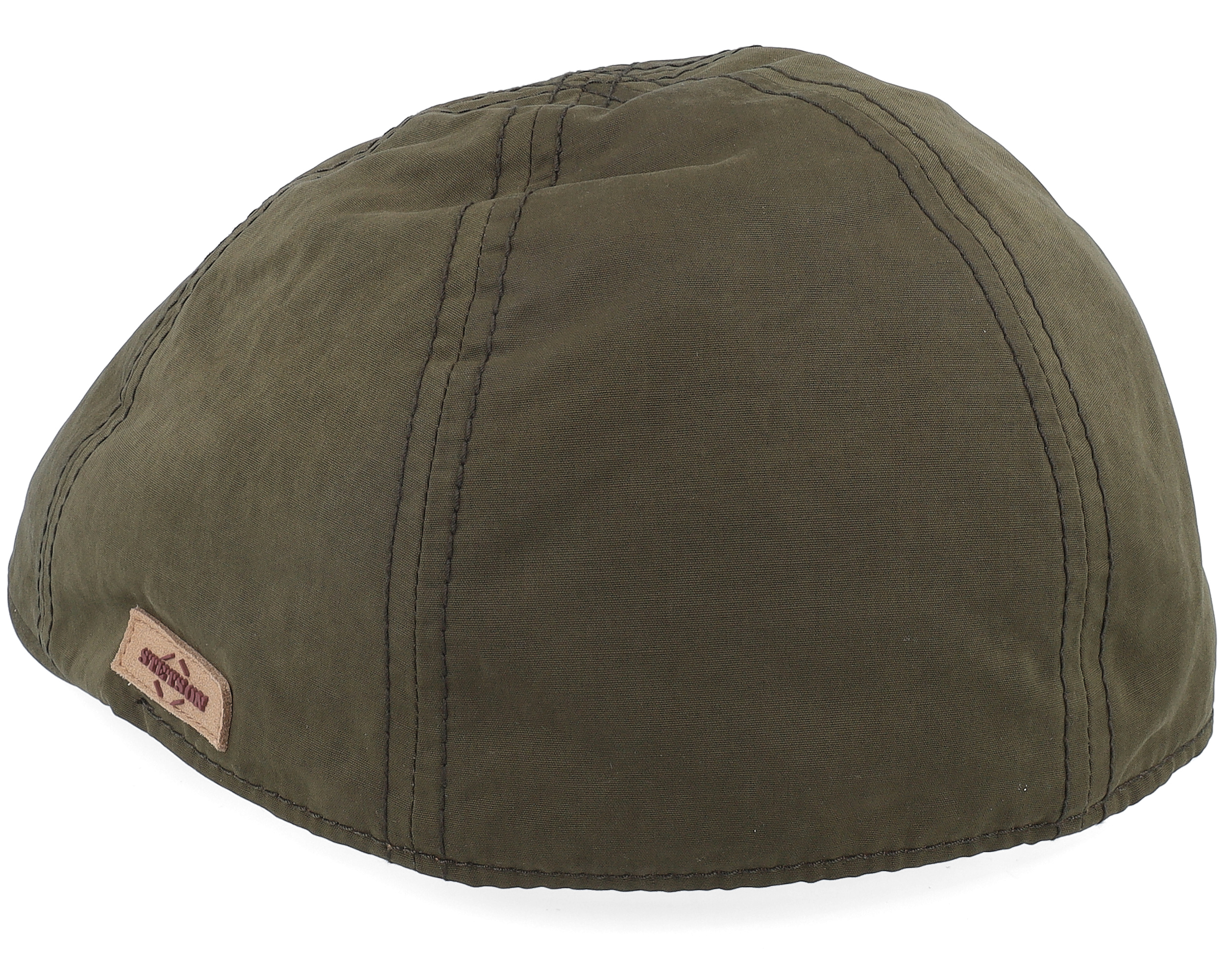 Texas Waxed Cotton Dark Green Flat Cap Stetson keps Hatstore.se