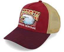 Eagle Head Red/Maroon Trucker - Stetson