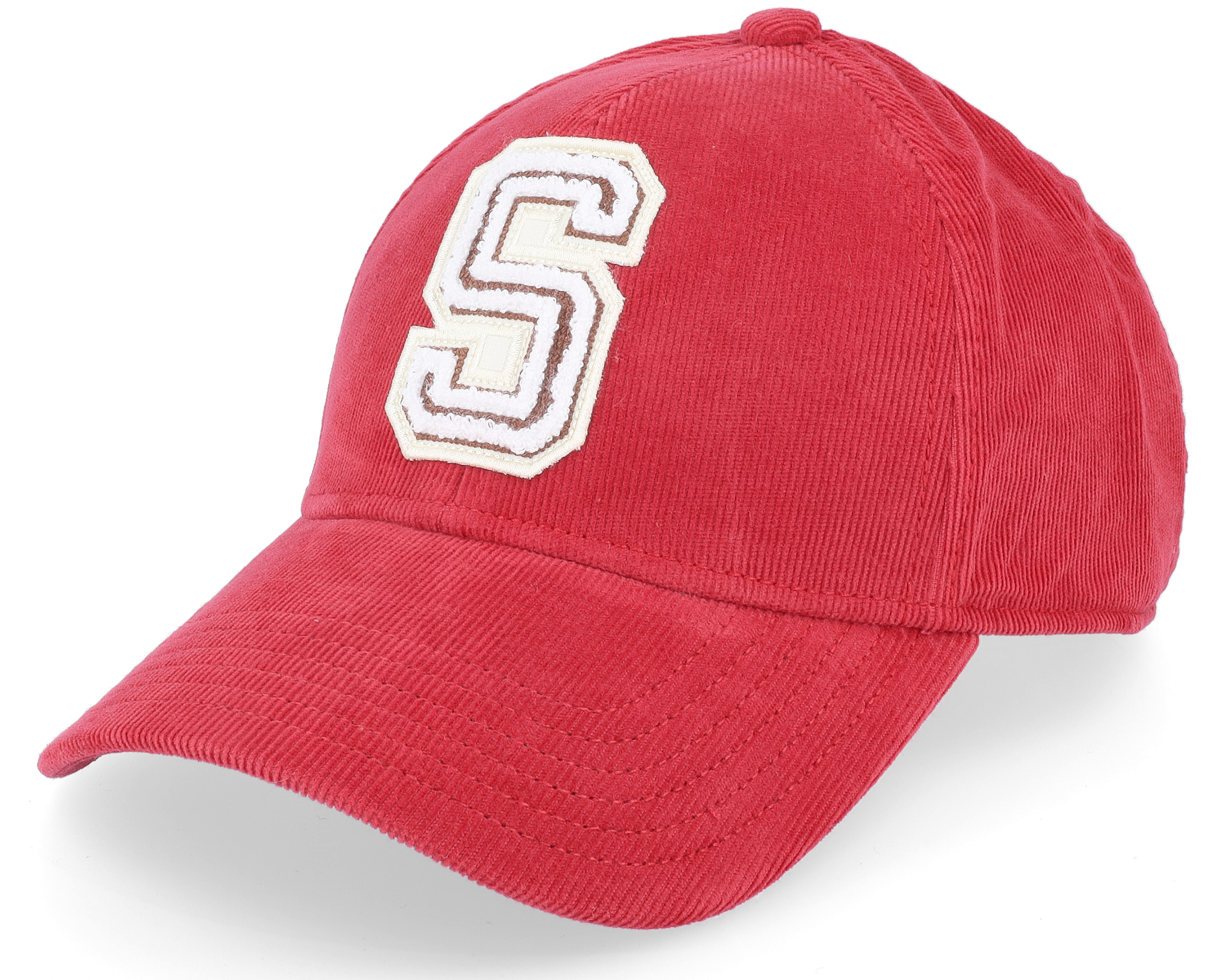 Caps Baseball Cap Sustainable Corduroy Red Adjustable - Stetson