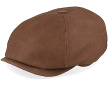 6-panel Brown Calf Leather Flatcap - Stetson